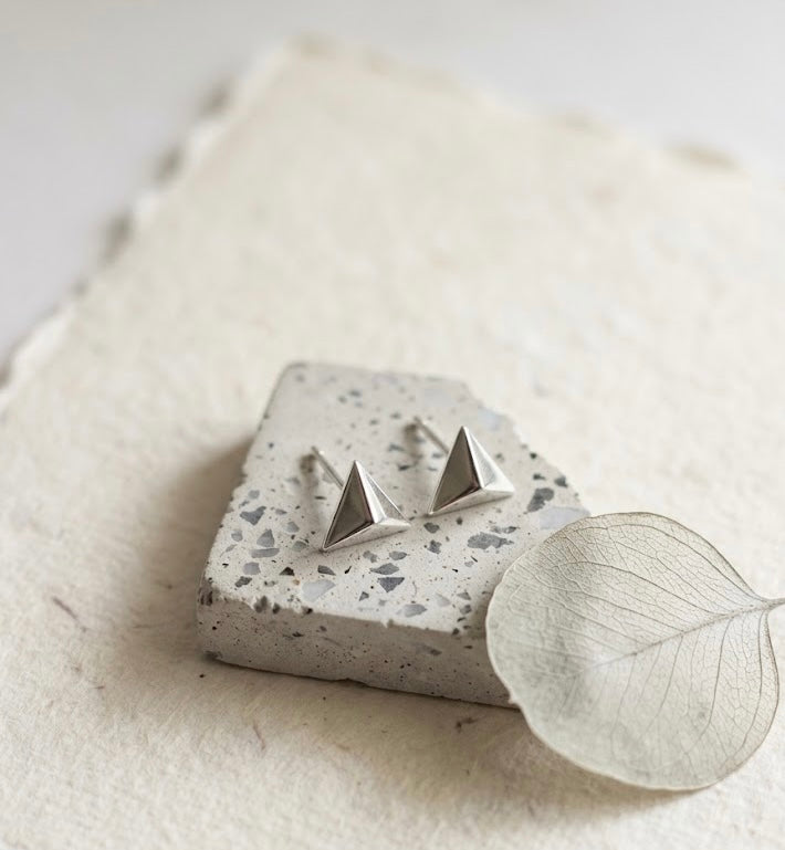 Silver Pyramid Studs