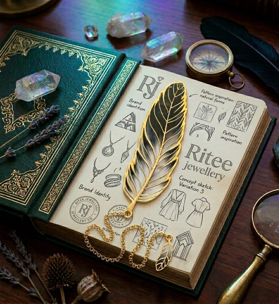 Gilded Plume Bookmark