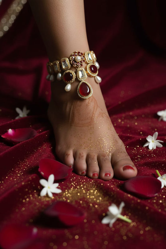 SAHIRA- Three vows stackable anklet