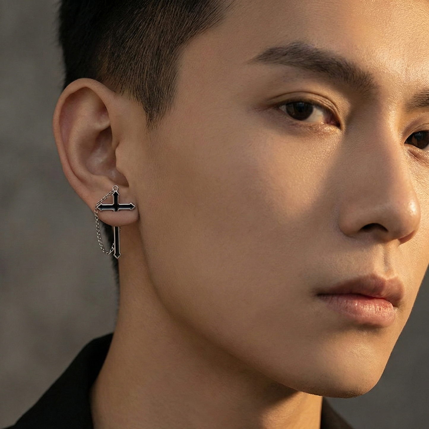 CROSS DROP EARRING