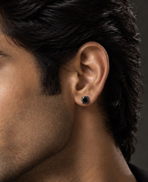 Black Crystal Magnetic Studs