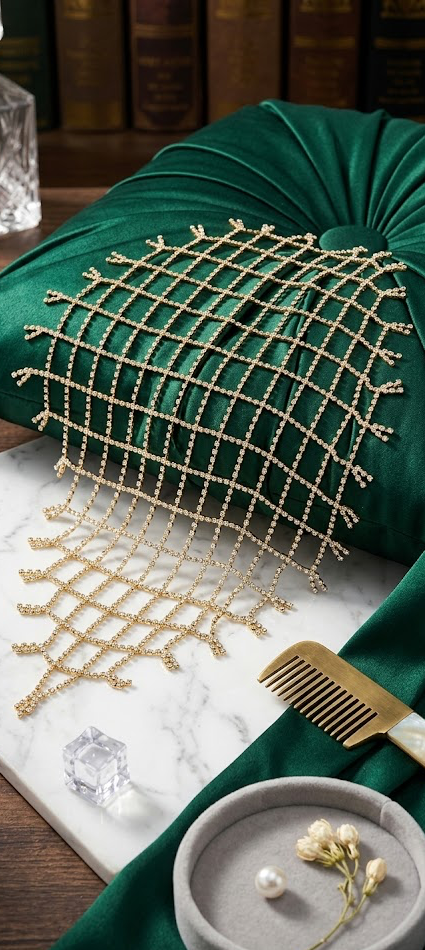 Crystal Mesh Headpiece