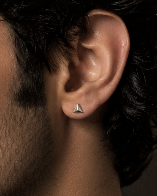 Silver Pyramid Studs