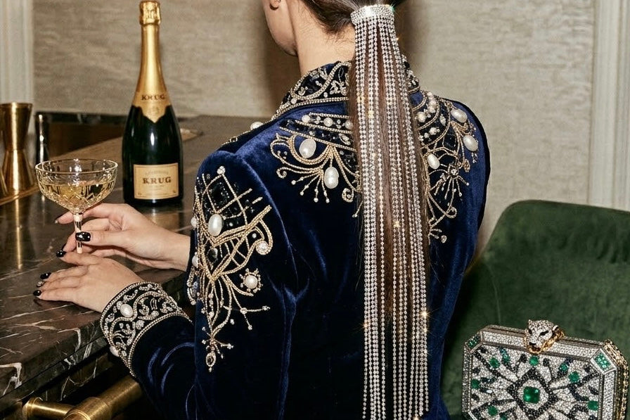 Crystal Fringe Hair-Cuff