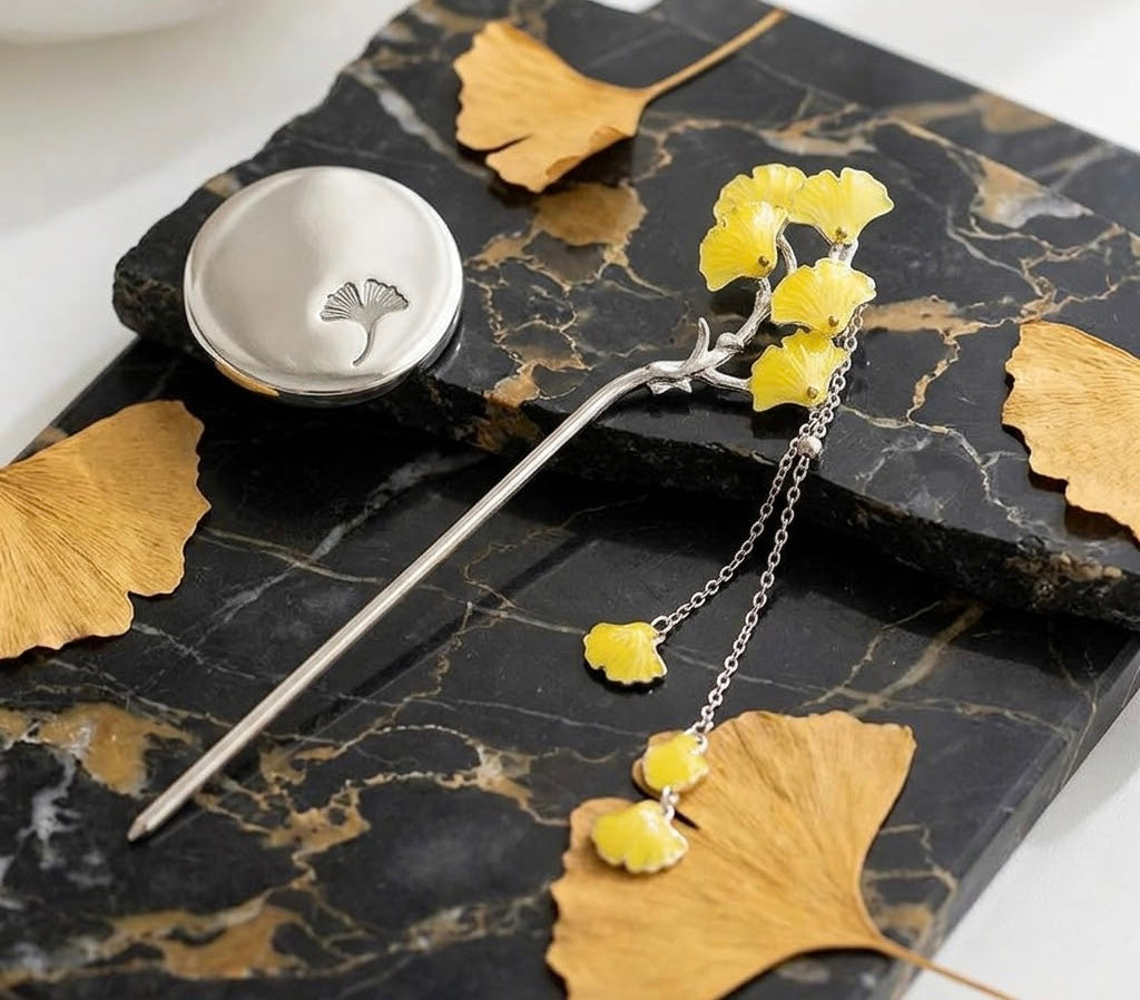 Ginkgo Leaf Hair-Pin
