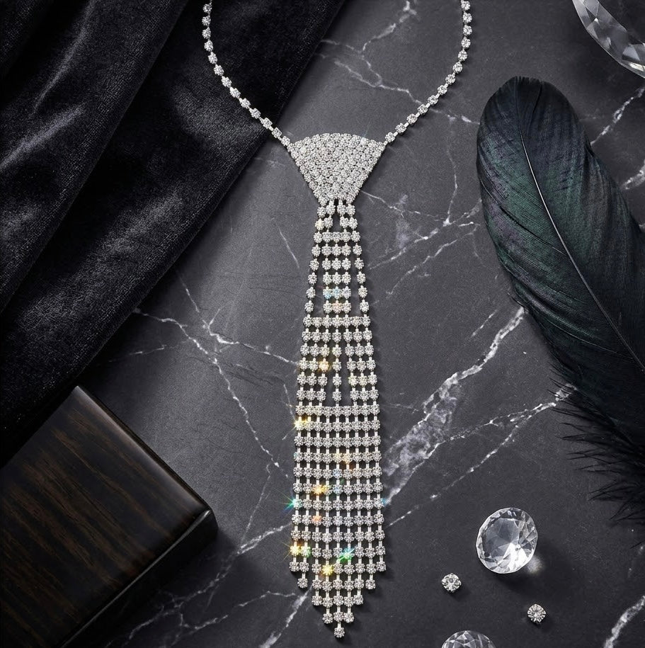 Crystal Tie-Necklace