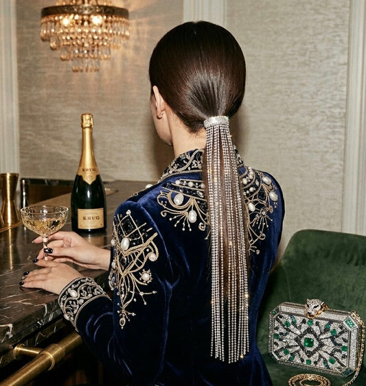 Crystal Fringe Hair-Cuff