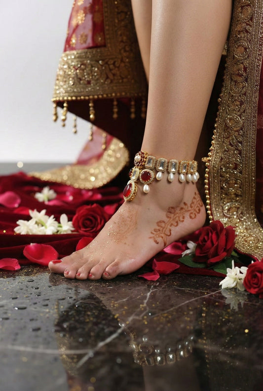 SAHIRA- Three vows stackable anklet