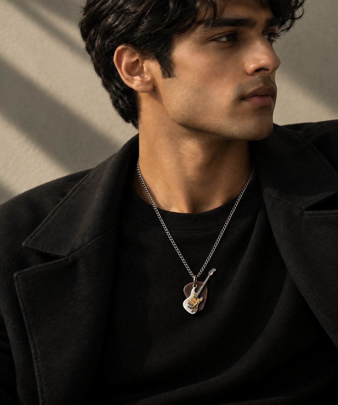 Electric Guitar & Pick Pendant