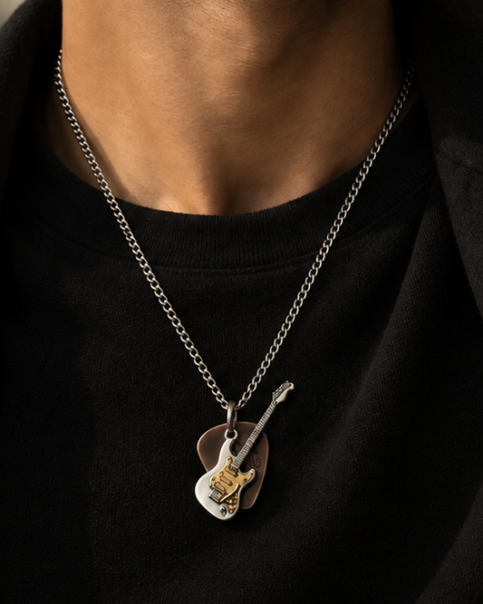 Electric Guitar & Pick Pendant