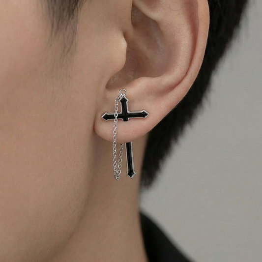 CROSS DROP EARRING