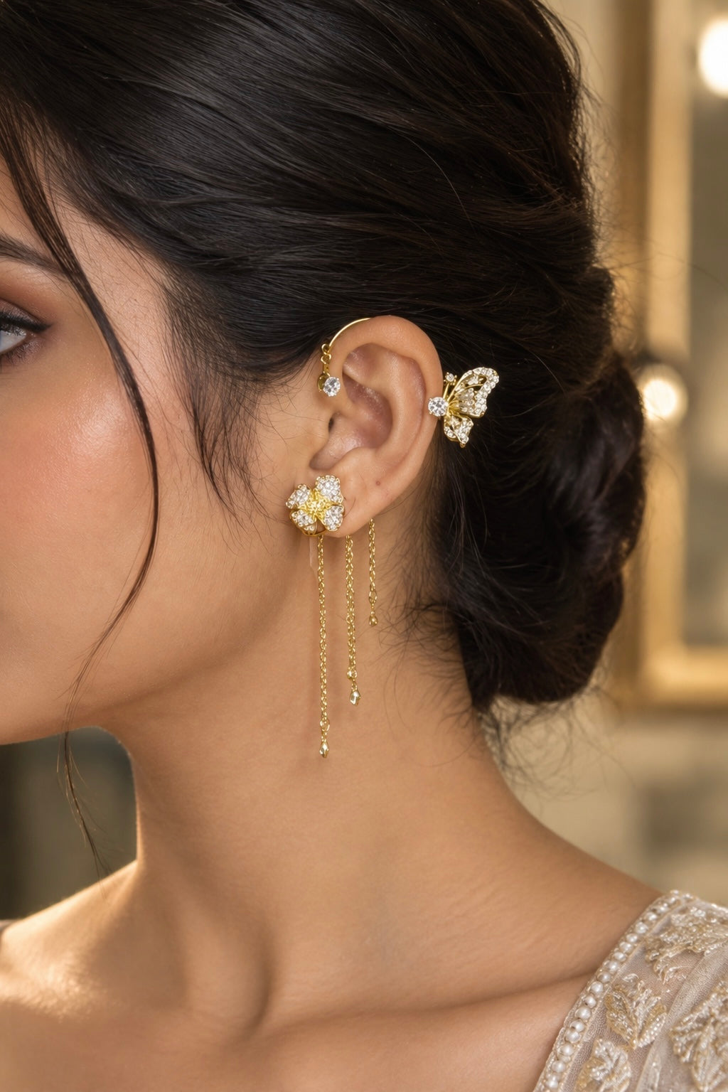 Floral Ear-Sweep