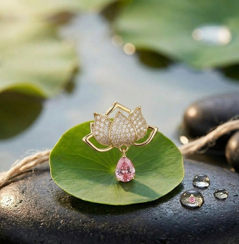 Blush Lotus Brooch