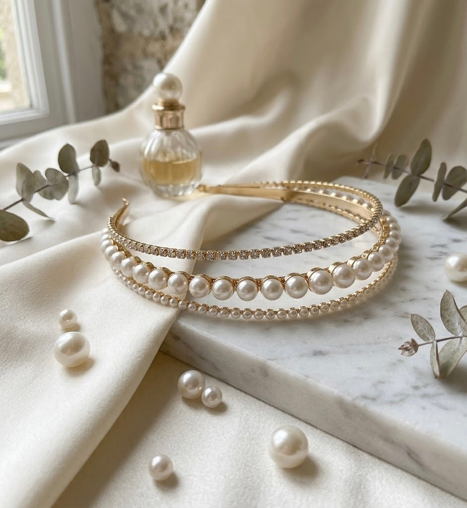 Triple-Strand Pearl Headband