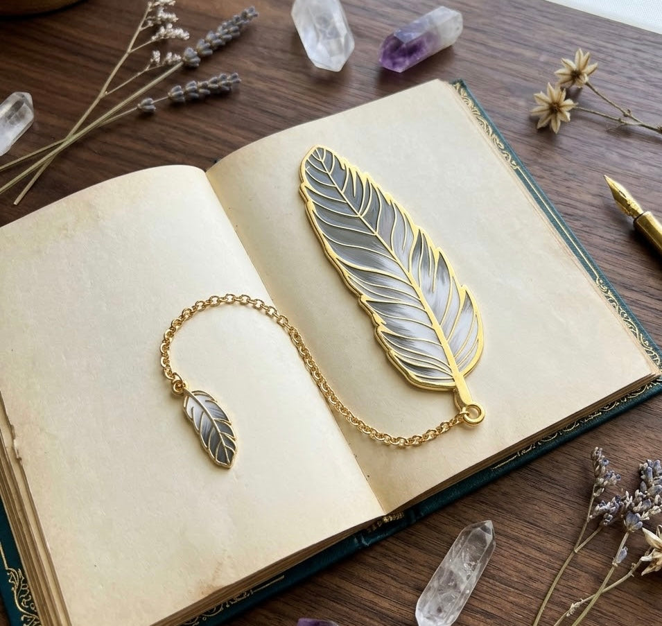 Gilded Plume Bookmark