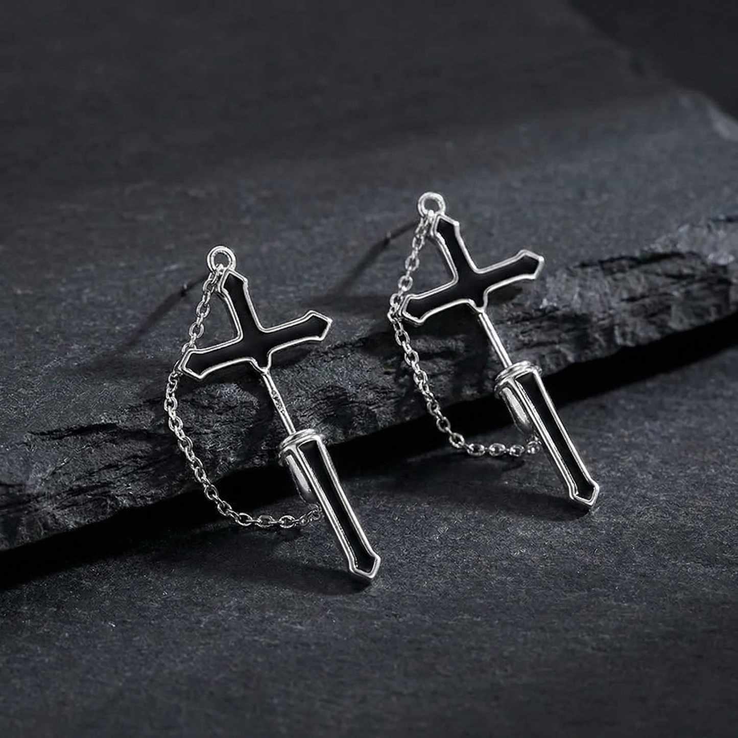 CROSS DROP EARRING