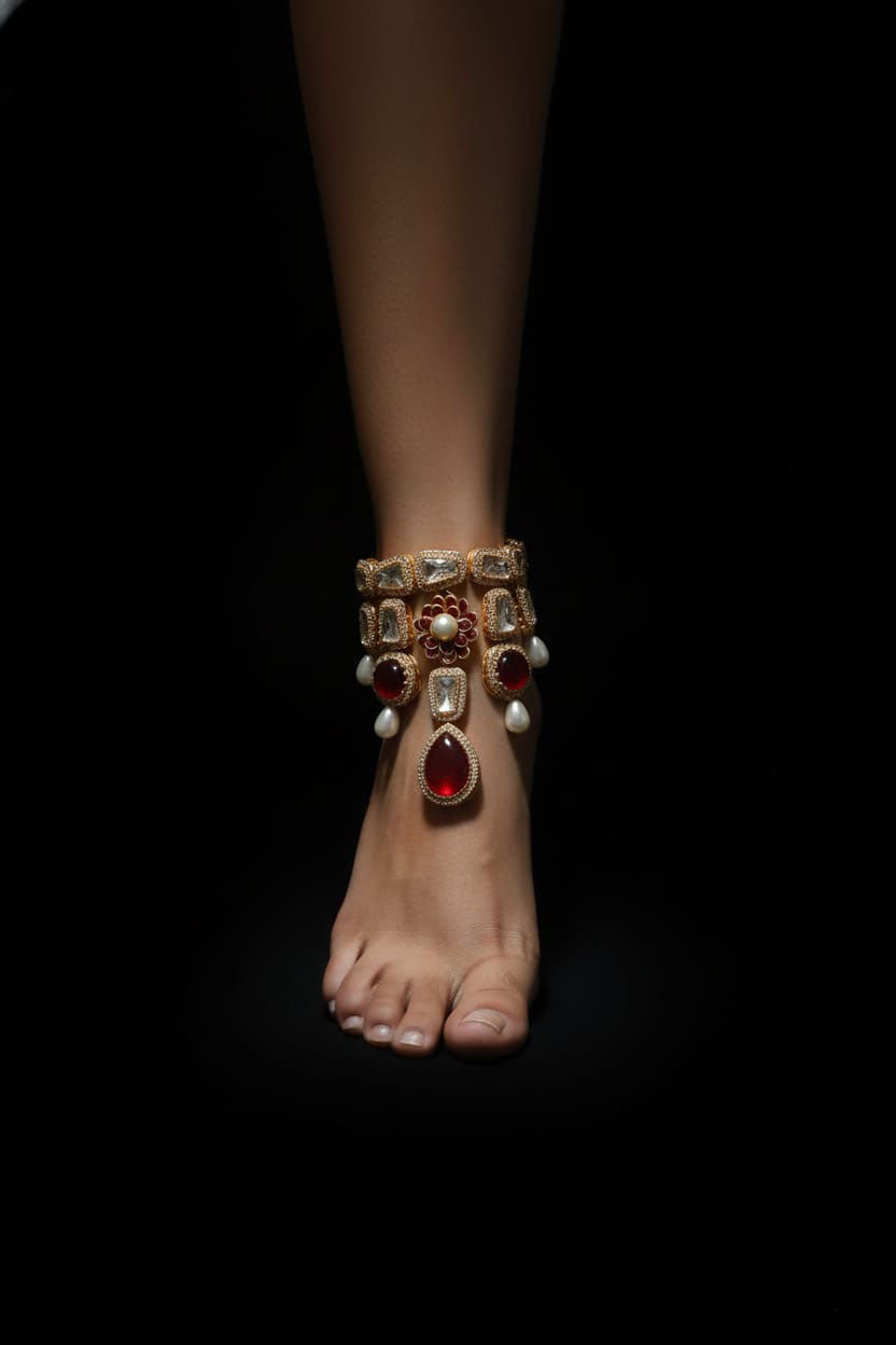 SAHIRA- Three vows stackable anklet