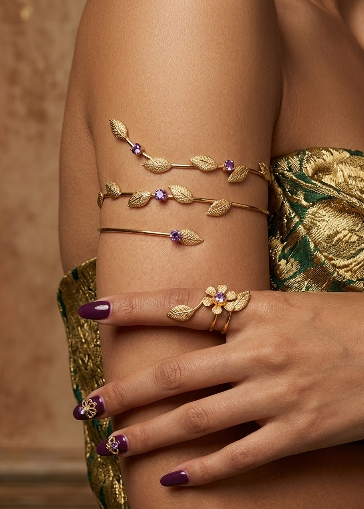 Amethyst Vine Armlet And Ring