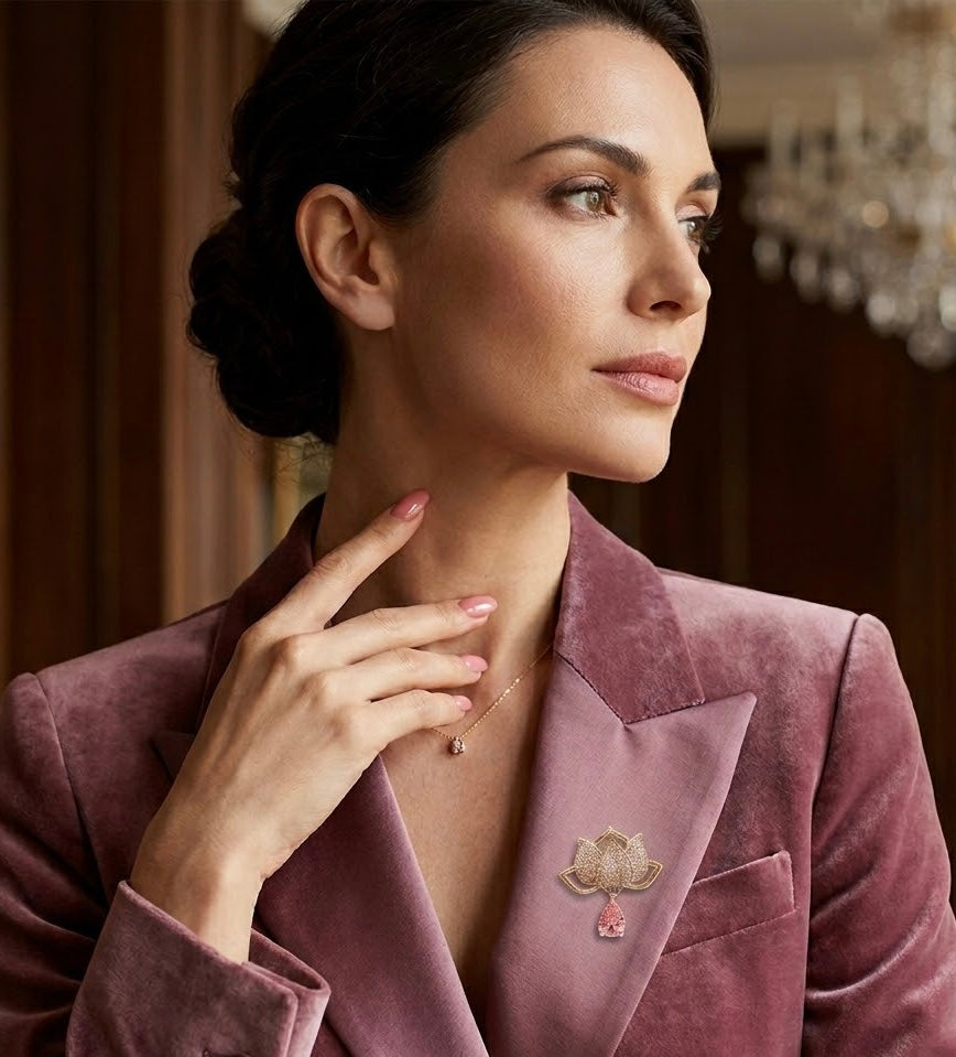 Blush Lotus Brooch