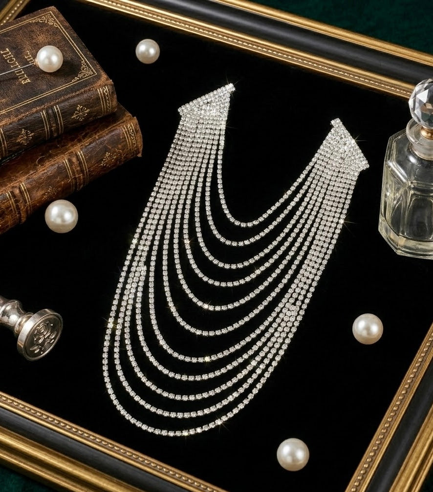Crystal Drape Hair Chain