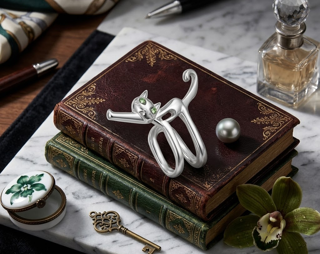 Emerald-Eyed Cat Cuff