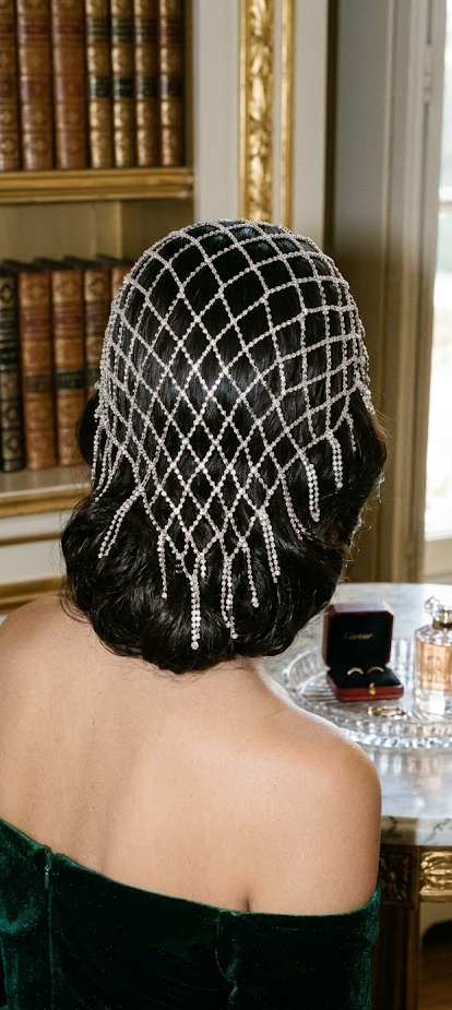 Crystal Mesh Headpiece